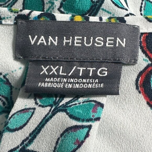 Van Heusen Womens Floral Print Blouse XXL Bell Sleeve Boho Hippie Fairy - Picture 3 of 7